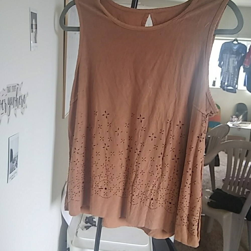 Brown tank. Great layering piece!